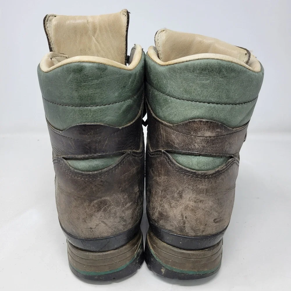 Raichle 3354 153 Mens Brown Leather Vibram Sole Hiking Boots Switzerland 9.5 M